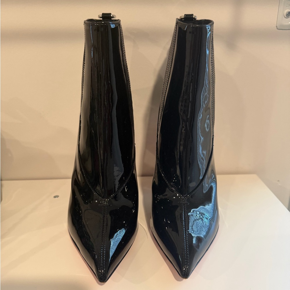 Christian Louboutin Glossy Black Heeled Boots